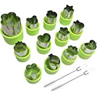 Juego de 12 moldes para cortar verduras de frutas y galletas para la sal de niños- AFUNTA con diseño sellos para cortar…